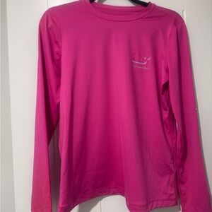 Vineyard Vines Women Bright Pink Long Sleeve Tee